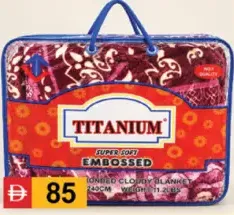 Titanium Embossed Blanket 2ply