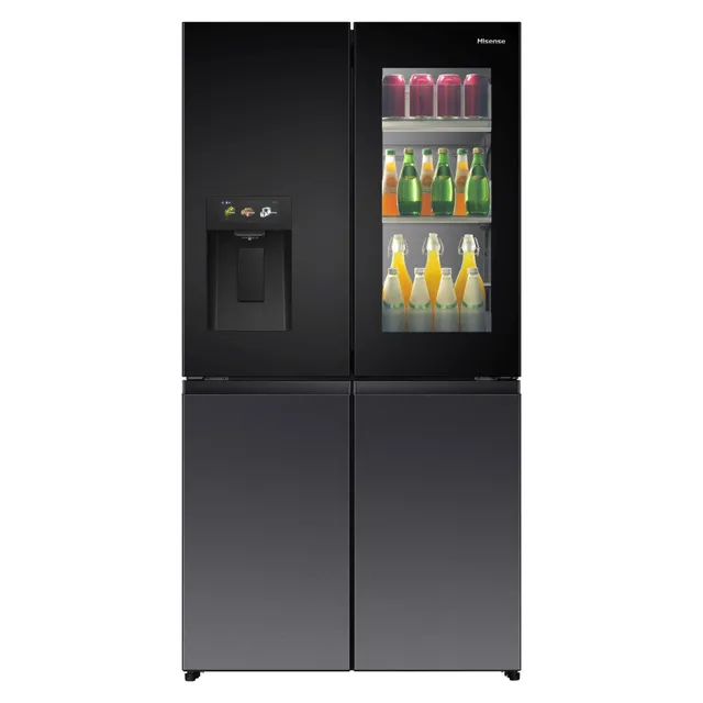 Hisense RQ9P780TTB1 Gross Net, Premium Flat Door French Refrigerator Pure View Door Series 6.86 TFT Screen