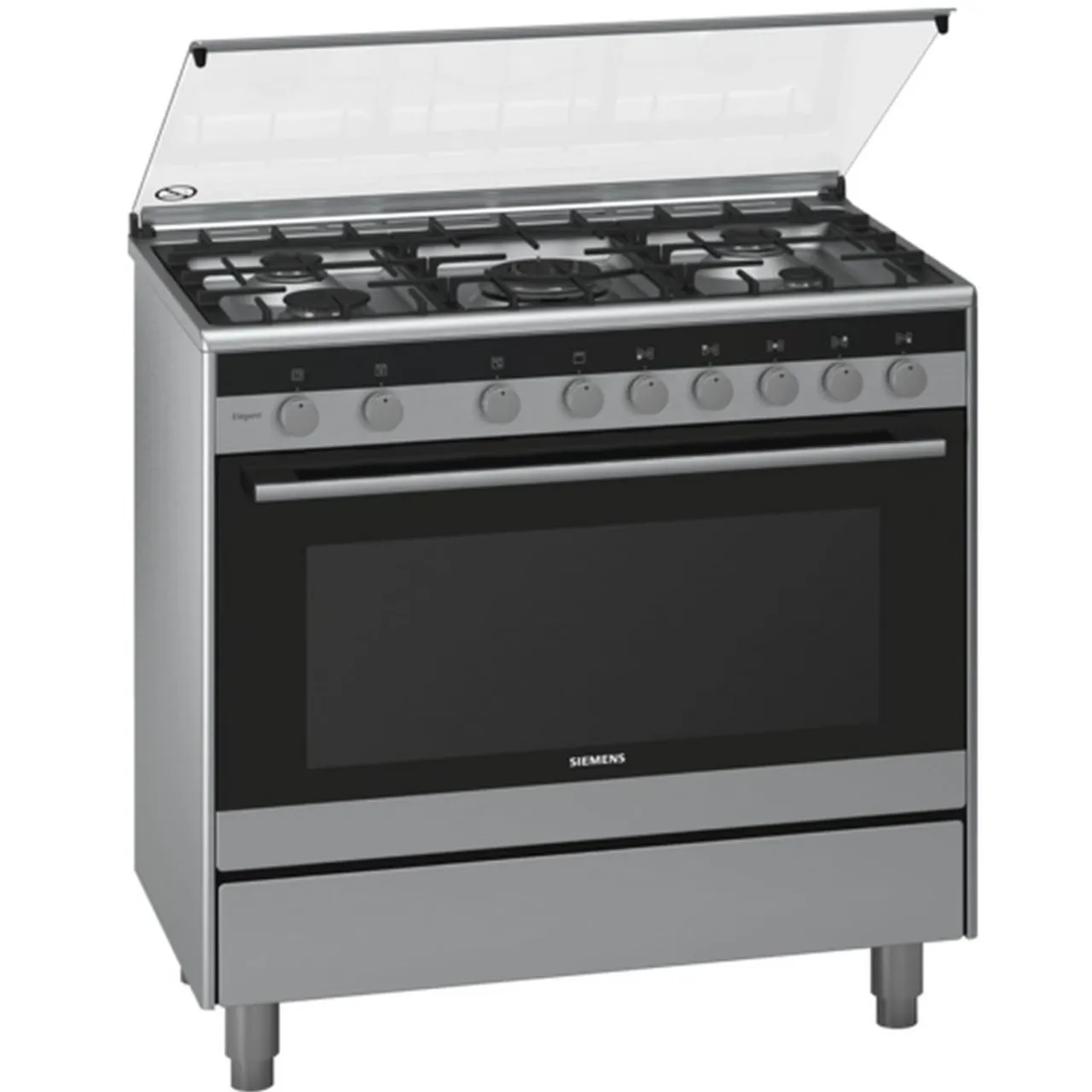 Siemens فرن غاز للطبخ، 5 شعلات، 90 cm، ستانلس ستيل، HG73G6357M، iQ100