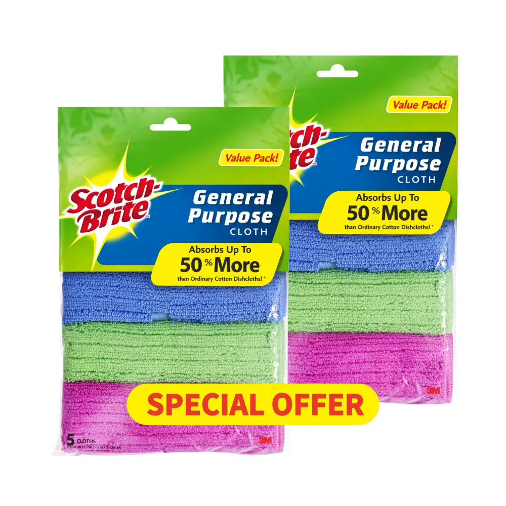 Scotch Brite قماشة مايكروفايبر متعددة الاستخدامات مع صابون