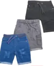 شورت جينز للأولاد، ألوان متنوعة