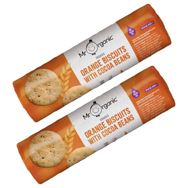 Mr Organic Orange Biscuits with Cocoa Beans