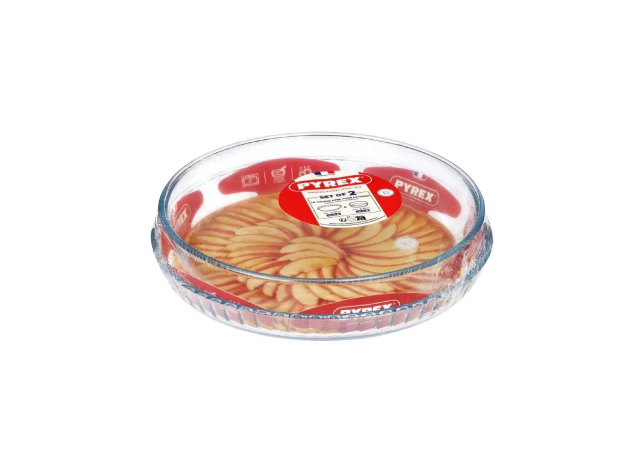 Pyrex طبق معجنات 2Pcs 26+28Cm
