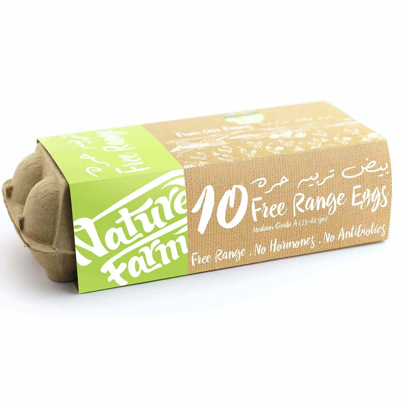 Nature Farm بيض بني من دجاج حر 10 PCS
