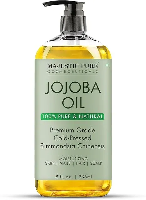 generic Majestic Pure Jojoba Oil Cold-pressed, organic Hair & skin care Unscented