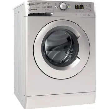 Indesit Mytime Front Load Washing Machine 1400 RPM, Inverter Motor, 16 Washing Programs, Big Digit Display, Child Lock, Made in Poland- MTWE-81483SGCC- Silver