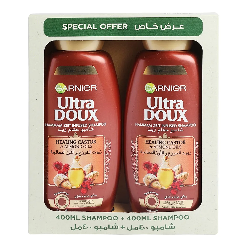 Garnier شامبو بزيت الخروع ultra doux