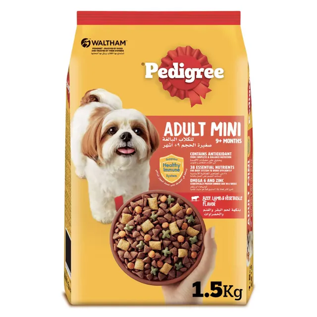 Pedigree Dog Food, Adult Mini, Beef, Lamb & Vegetables Flavour