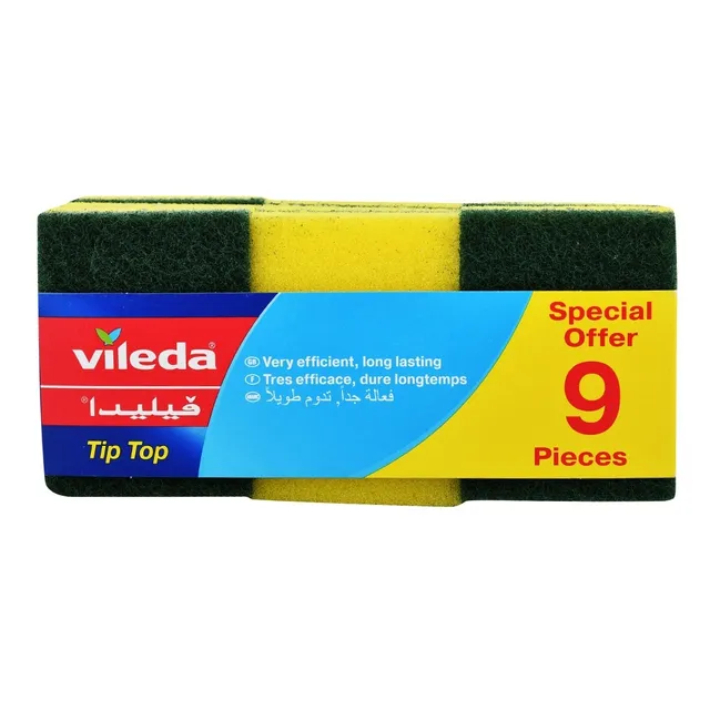 Vileda Tip Top Sponge - 9 Pieces