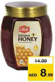 Lilac Natural Honey Hex Jar