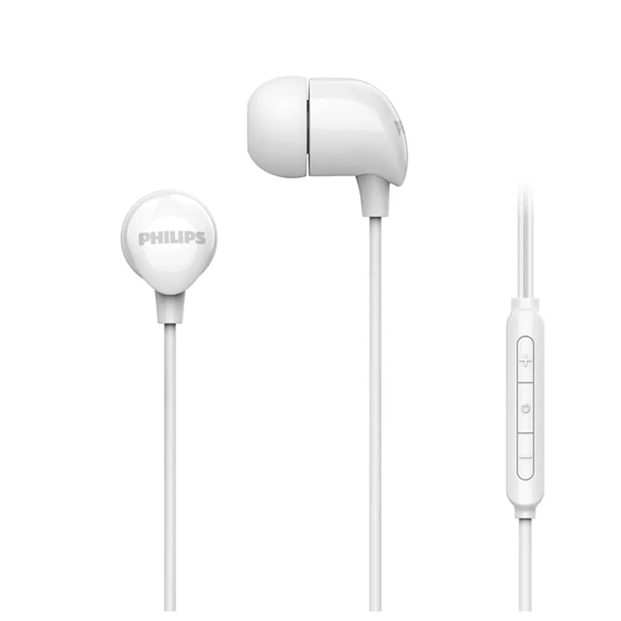 Philips سماعات أذن سلكية داخل الأذن TAE2146WT مع اتصال USB-C وصوت Dynamic Bass، أبيض