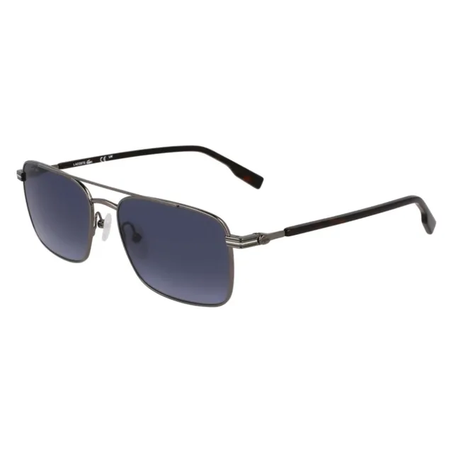Lacoste Men's Rectangular Sunglasses, Gun Metal, L264S