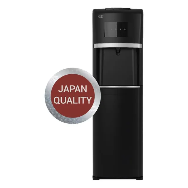 Hitachi Water Dispenser, Top Loading, Hot, Cold & Ambient Water, Japanese Quality, Floor Standing, Child Safety Lock, HWD15000B (2023 Model), Black