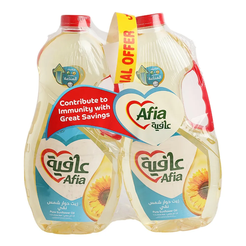 Afia زيت دوار الشمس 1.5L x2pcs