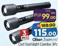 Clikon Flashlight Combo Zoom In/Out