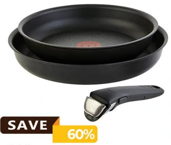 T-fal Ingenio Expertise Nonstick Frypan Set Black