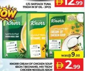 Knorr شوربة كريمة الدجاج / خلطة بشاميل / نودلز الدجاج