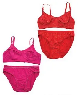 Ladies Cotton Bra Set Assorted