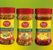 Ruchi Assorted Pickle Hot Mango, Mix Veg, Lime