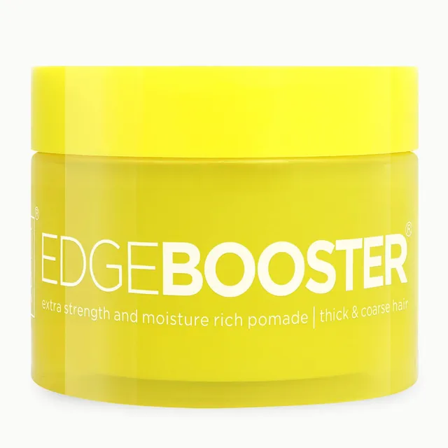 Style Factor Edge Booster Extra StrengthMoisture Rich PomadeStrong Hold Edge Control Gel for ThickCoarse HairHigh Shine, Non-Greasy StylingYellow Quartz, 3.38 oz