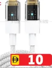 Earldom Transparent Fabric Braided Data Transmission Usb-C To Usb-C
