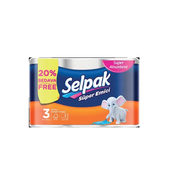 Selpak Kitchen Towel Rolls - 3 Pcs