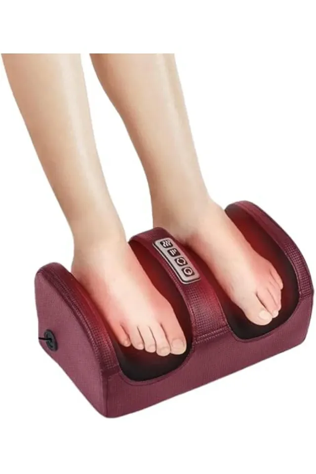 hausberry Mini Electric Foot, Legs and Calf Massager Machine – Deep Heat and Kneading Therapy for Pai