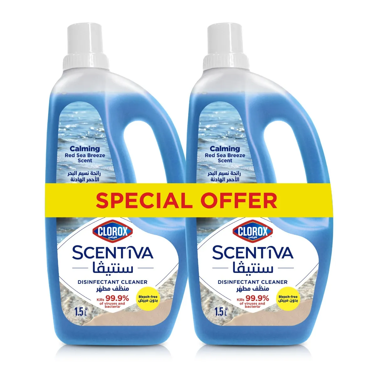 Clorox Scentiva منظف مطهر برائحة نسيم البحر الأحمر المهدئة