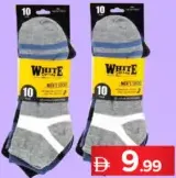 White Collar Mens Socks