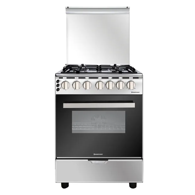 Westpoint 60cm Gas Cooker WCE6640HDFS Silver/Black