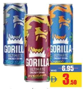 Gorilla Ultimate Pomegranate/Mango/Water Melon/Energy Drink