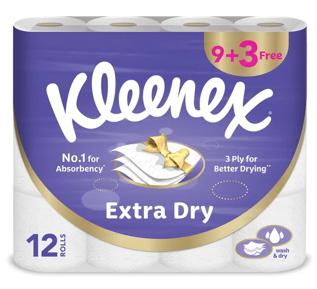 Kleenex Toilet Tissue Extra Dry 3 Ply - 12 's
