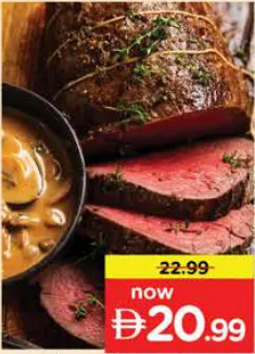 Smoked Whole Striploin with Mushroom Pepper Sauce
