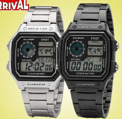 Swist Gents Metal World Time Watch