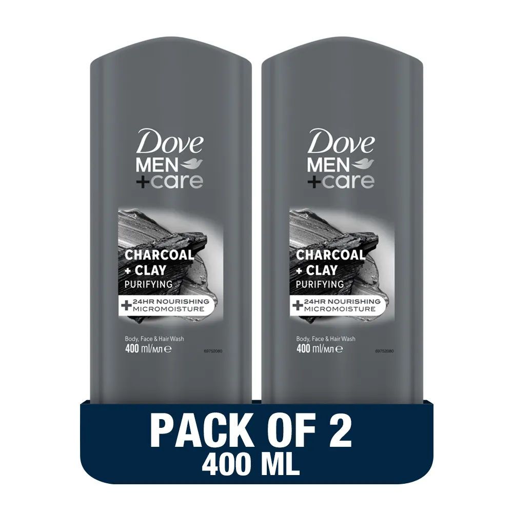Dove غسول للجسم والوجه والشعر بالفحم والطين للرجال