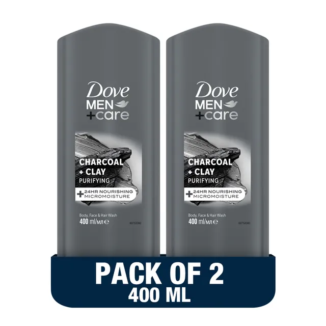 Dove Men Care Body, Face & Hair Wash Charcol Clay