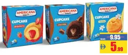 Americana Filled Cupcake Strawberry/Chocolate/Vanilla