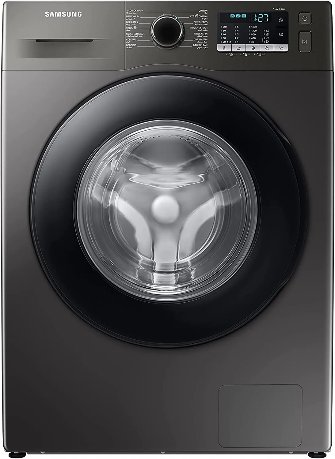 Samsung غسالة بتحميل أمامي WW90TA046 Inox (نسخة عالمية)