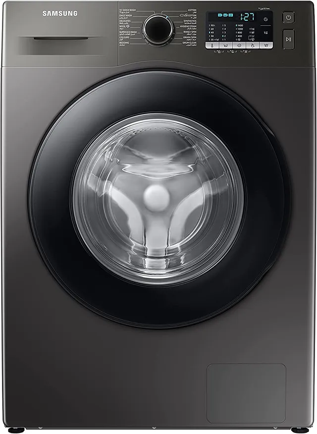 Samsung Front Load Washer, WW90TA046, Inox (International Version)
