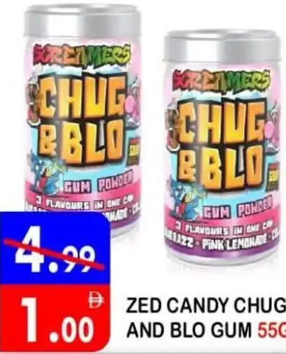 Zed حلوى وعلكة Chug And Blo