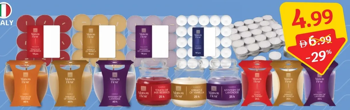 Maison Fleur شمعة معطرة في برطمان صغير بغطاء 25H مشكل