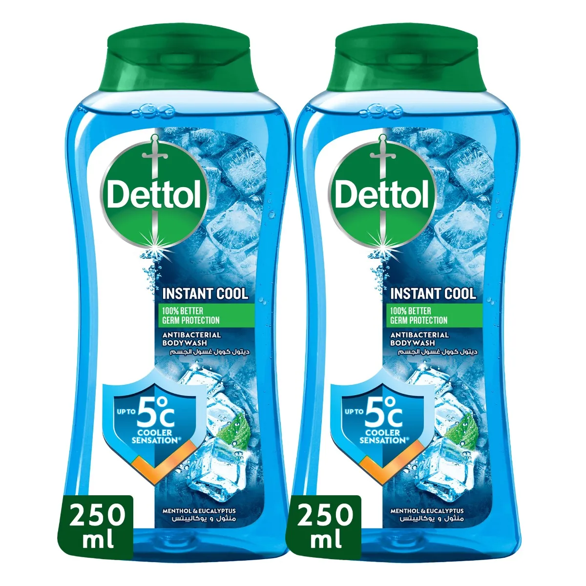 Dettol جل استحمام وغسول جسم منعش برائحة المنثول والأوكالبتوس