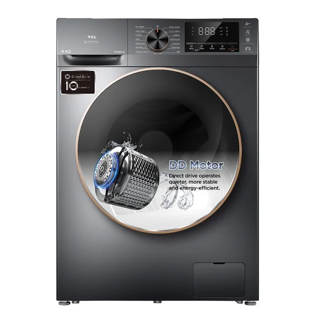 TCL Front Load Washing Machine With LED Display, Direct Drive Motor, 1200 RPM, Child lock, Fully Automatic Washer With Spray Wash Technology, Drum Clean Program, Quiet Performance – P1109FLG