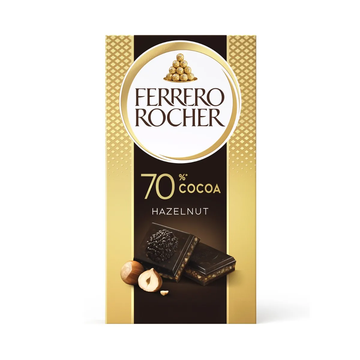 Ferrero لوح شوكولاتة داكنة 70% بالبندق
