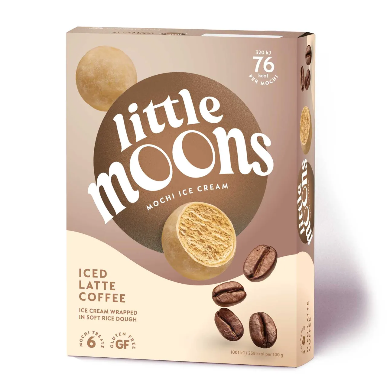 Little Moons آيس كريم موتشي بنكهة القهوة آيس لاتيه