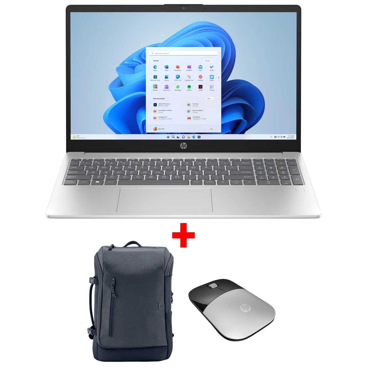 HP لابتوب 15 FD2017 Intel Core Ultra 5 رام 24GB تخزين 512GB SSD شاشة 15.6-Inch ويندوز 11 فضي 15-FD2017