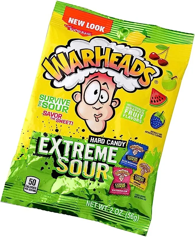 Warheads حلوى صلبة حامضة جداً