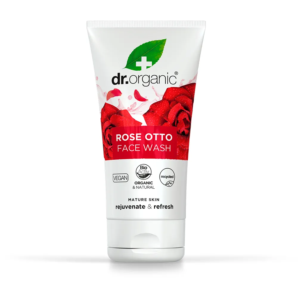 Dr.Organic غسول وجه كريمي روز أوتو