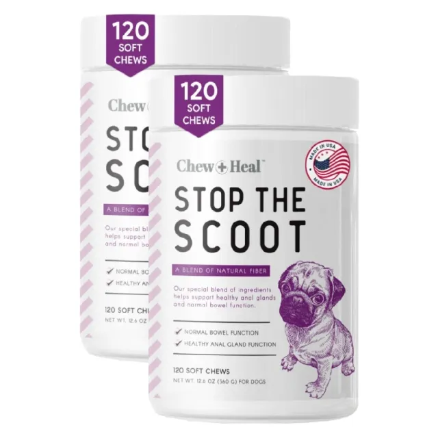 Chew + Heal Dogs Soft Chews Stop the Scoot