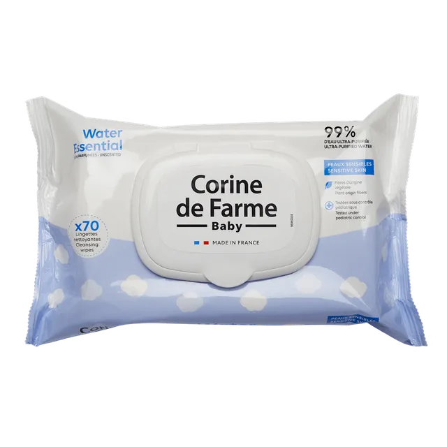 Corine De Farme Baby Water Essential Wipes - 70's